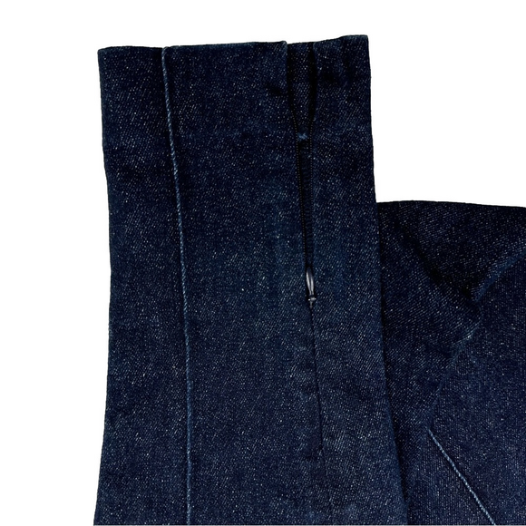 Theory Leggings Women's Size 2 Dark Denim Nep High Waisted Skinny Seamed - Picture 6 of 13